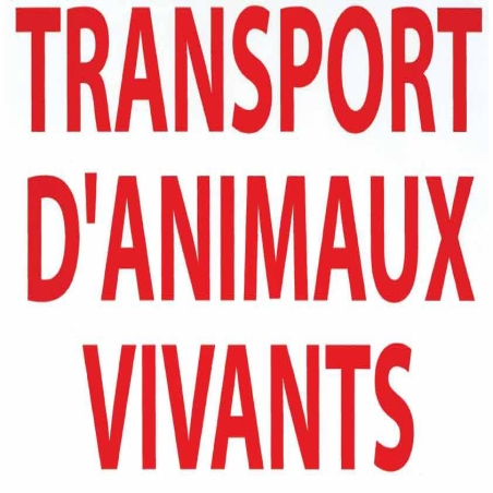 Autocollant Transport Animaux Vivants ADHESIF I HLV Remorques