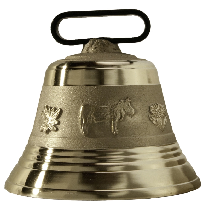 Cloche En Acier Droit Couleur Bronze - Dimensions : Hauteur 85 Mm, Diamètre 75 Mm, Largeur Des Passants 50 Mm