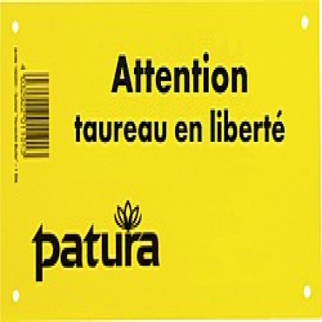 Plaque - Attention taureau en liberté