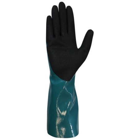 Gants Chimie Enduit Long.35cm- Vert