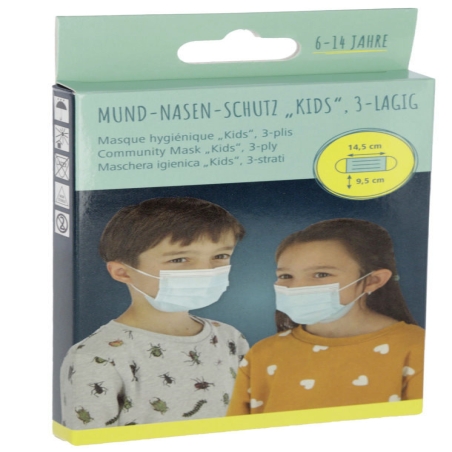 Masques 3 plies enfant - x10