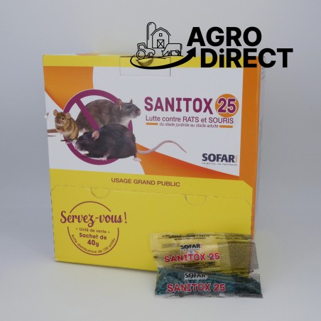 SANITOX 25 : 1 SACHET DE 40 GRS