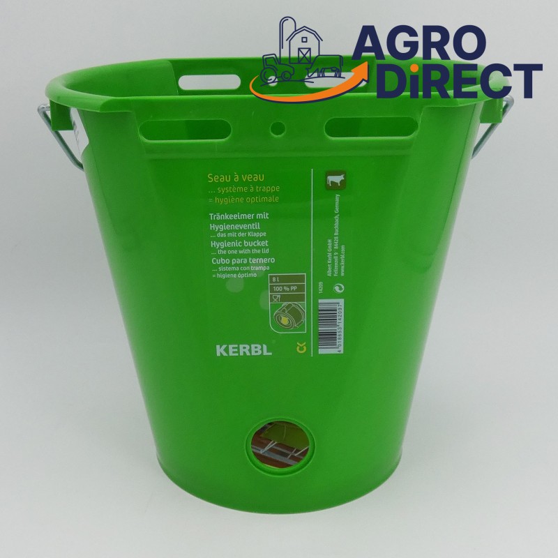 Seau à veau 8L avec clapet hygiénique
