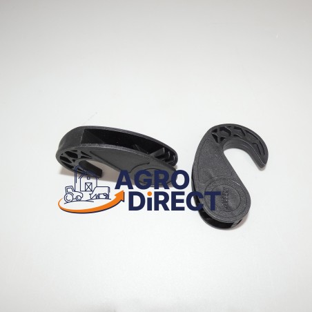 Crochet pour extrémité de sandow pour filet brise vent