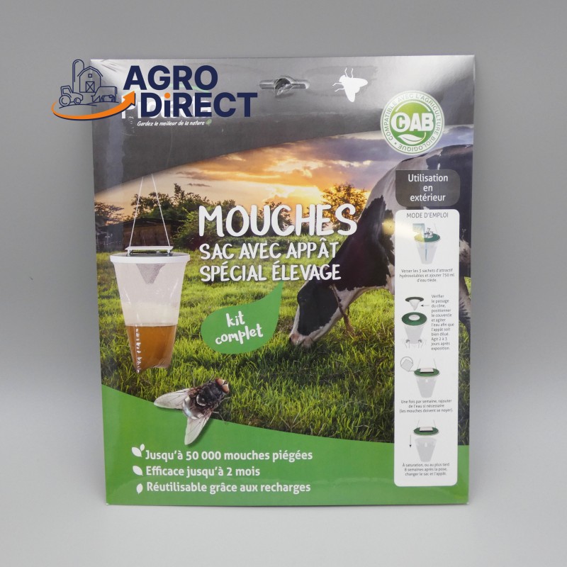 Kit complet Sac à mouches réutilisable 5,5 L