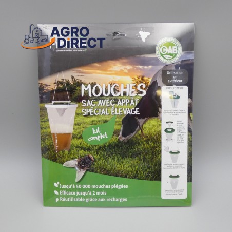 Kit complet Sac à mouches réutilisable 5,5 L