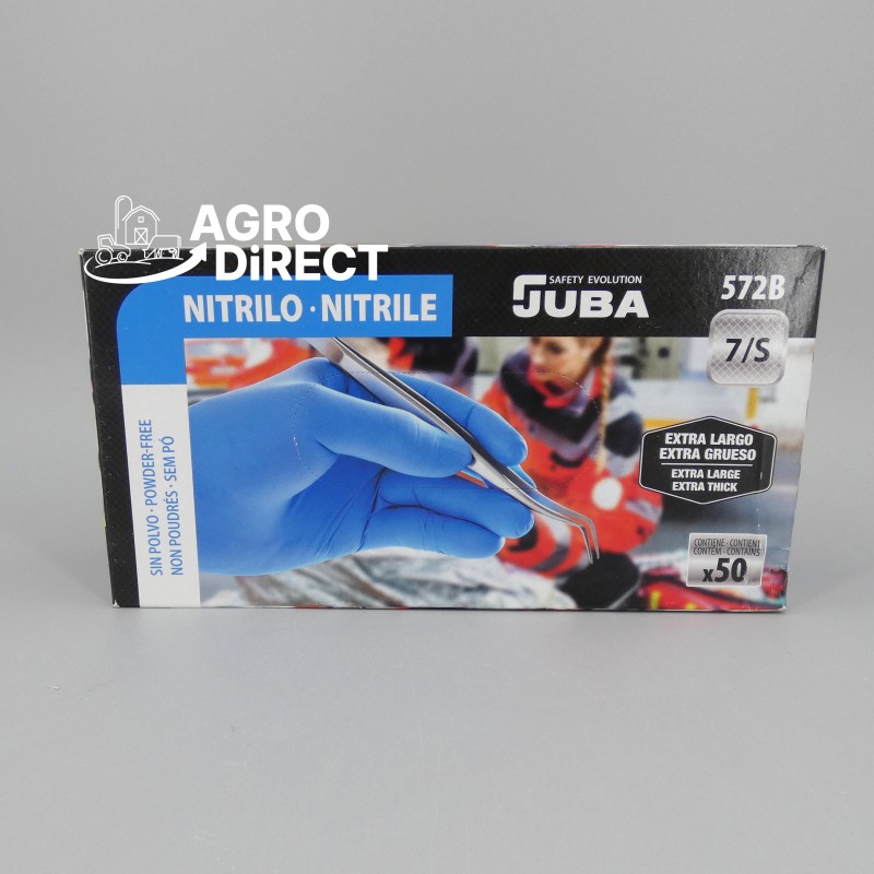 Gants longs Nitrile- Non poudré par 50