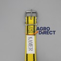 Collier veau en nylon - Jaune liseré noir