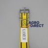 Collier veau en nylon - Jaune liseré noir